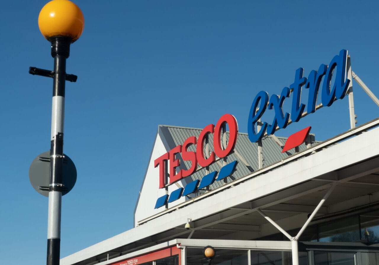Hexham, Northumberland, United Kingdom - February, 14, 2026: Tesco store in Hexham town centre
